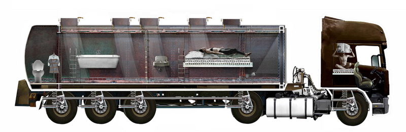 Illustration for article titled How To Convert A Tanker Truck Into A Post-Apocalyptic Home